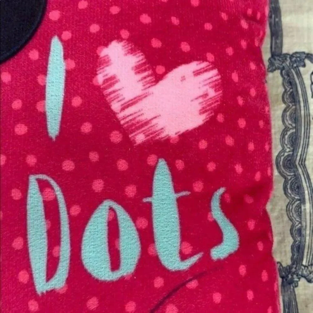 Disney Minnie Mouse I Love Dots Square Cloud Filling Super Plush‎ Pillow